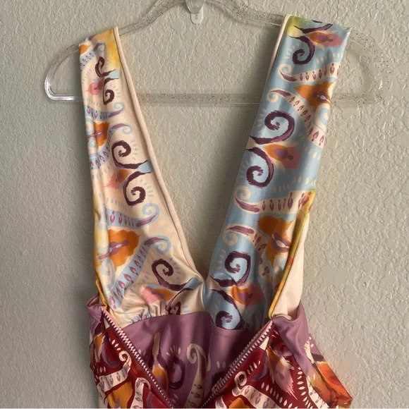 NEW Agua Bendita Free People Ellis Printed One Piece Swimsuit - Picture 5 of 10